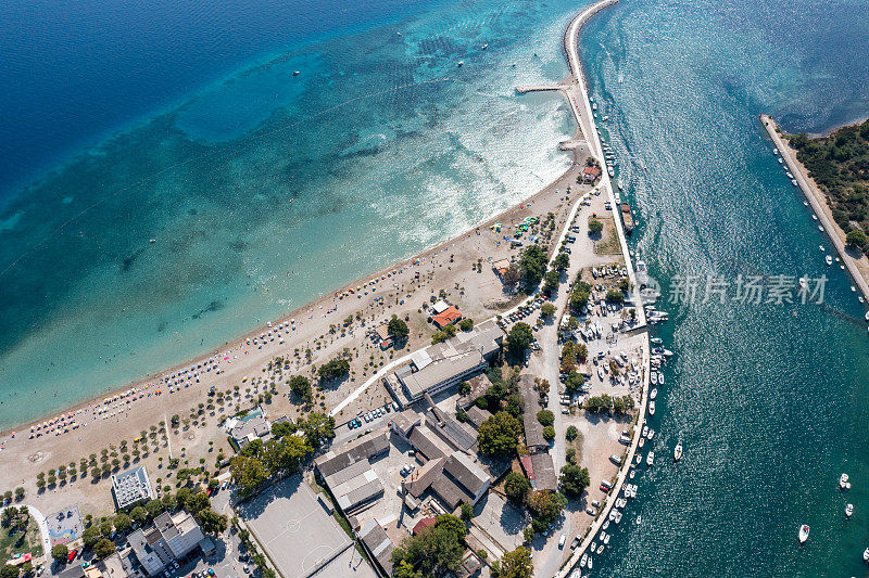 Aerial view of Omi? city in Croatia